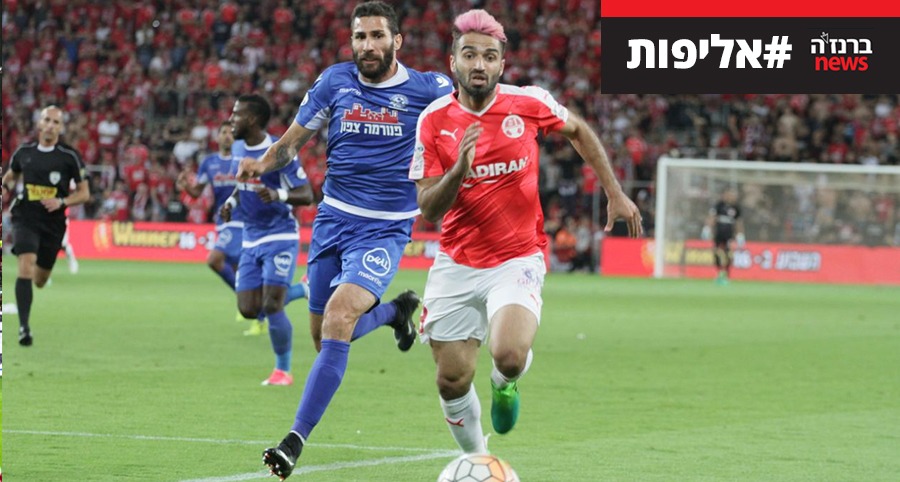 מיכאל אוחנה זוהר על המגרש ולא רק בגלל השיער. ''פליי מייקר'' אמיתי (צילום: בן בודה)